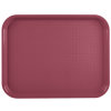 10" x 14" polypropylene fast-food tray in burgundy