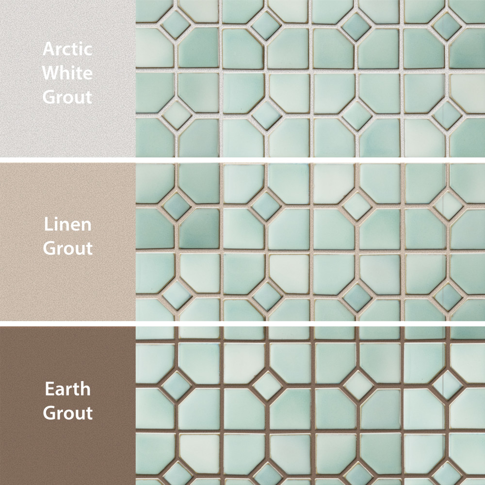 Hudson Oxford Mint Green 11-3/8 in. x 11-3/8 in. Porcelain Mosaic Tile