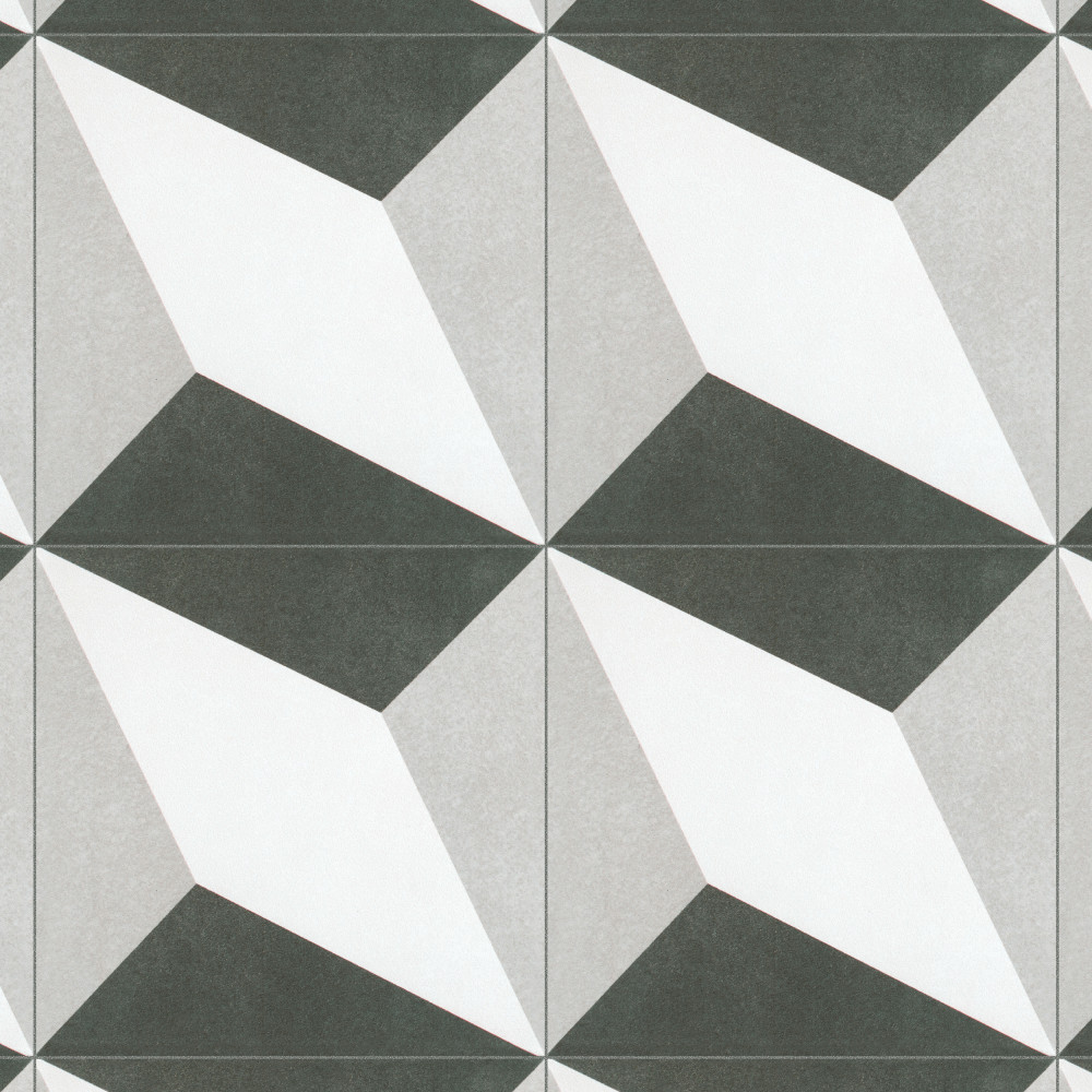 Twenties Diamond 7.75x7.75 Square Ceramic Floor and Wall Digital Pattern