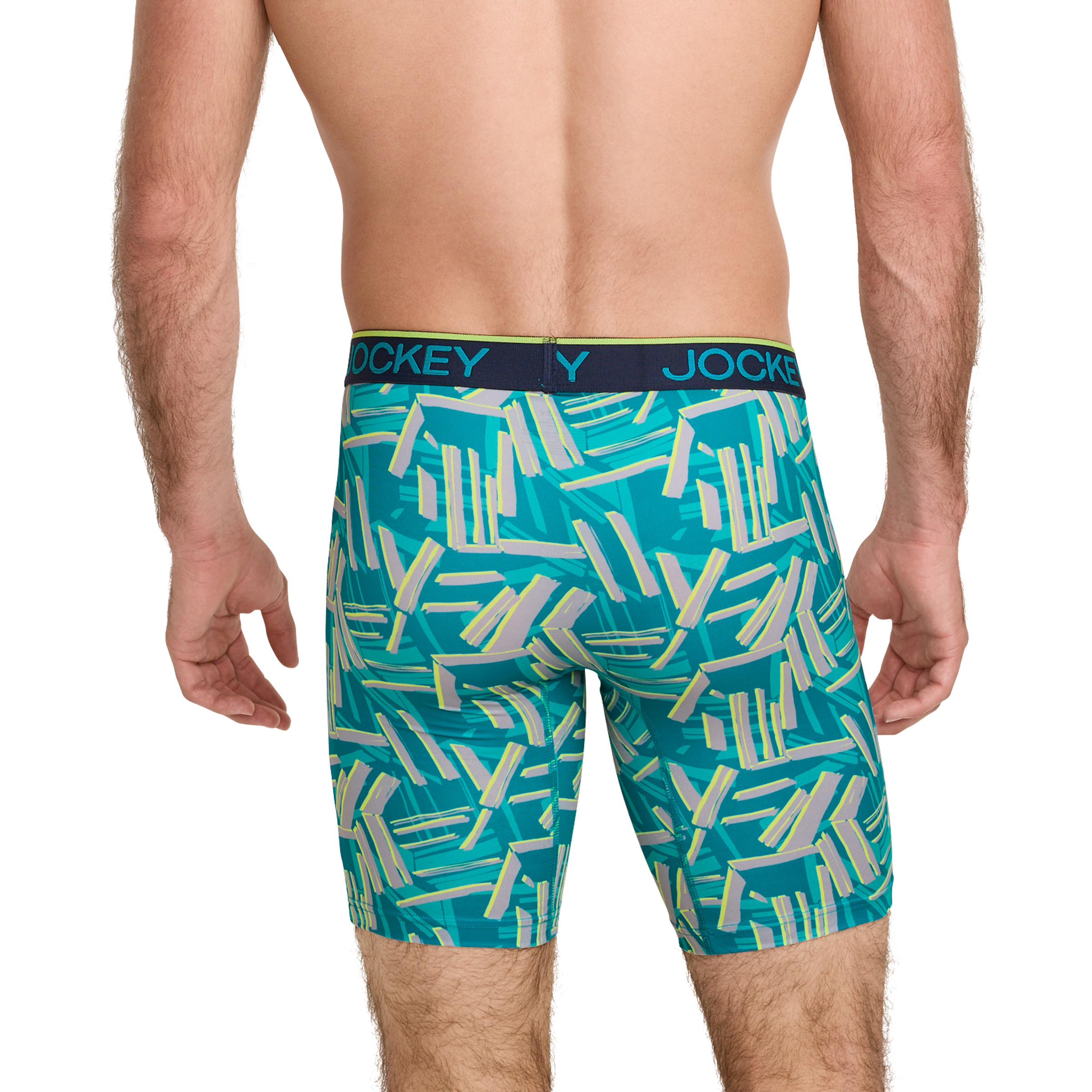 Jockey Men's Chafe Proof Pouch Microfiber 8.5" Long Leg Boxer Brief - 3 Pack - Picture 33 of 35