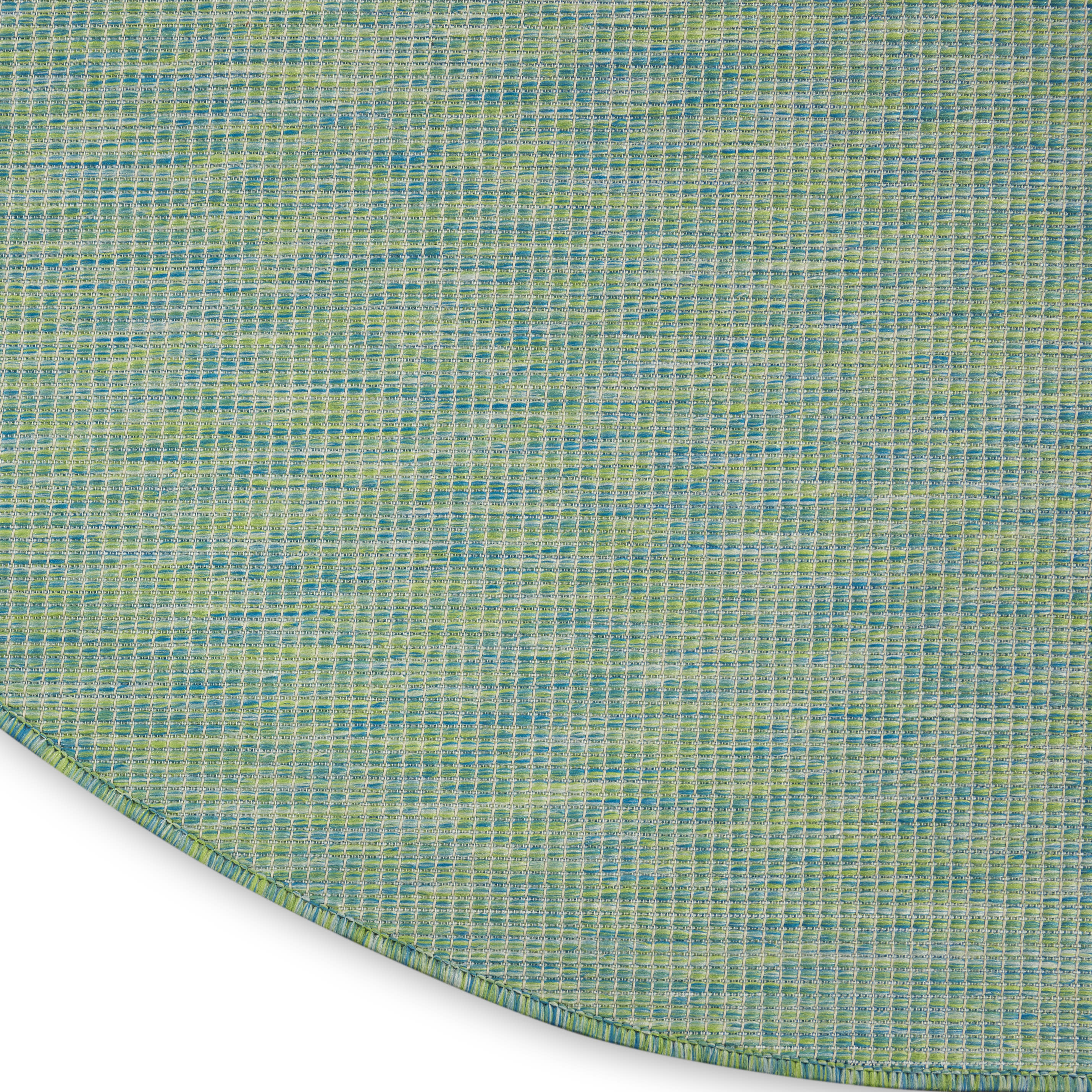 Nourison Positano 8' x Round Blue Green Modern Rug