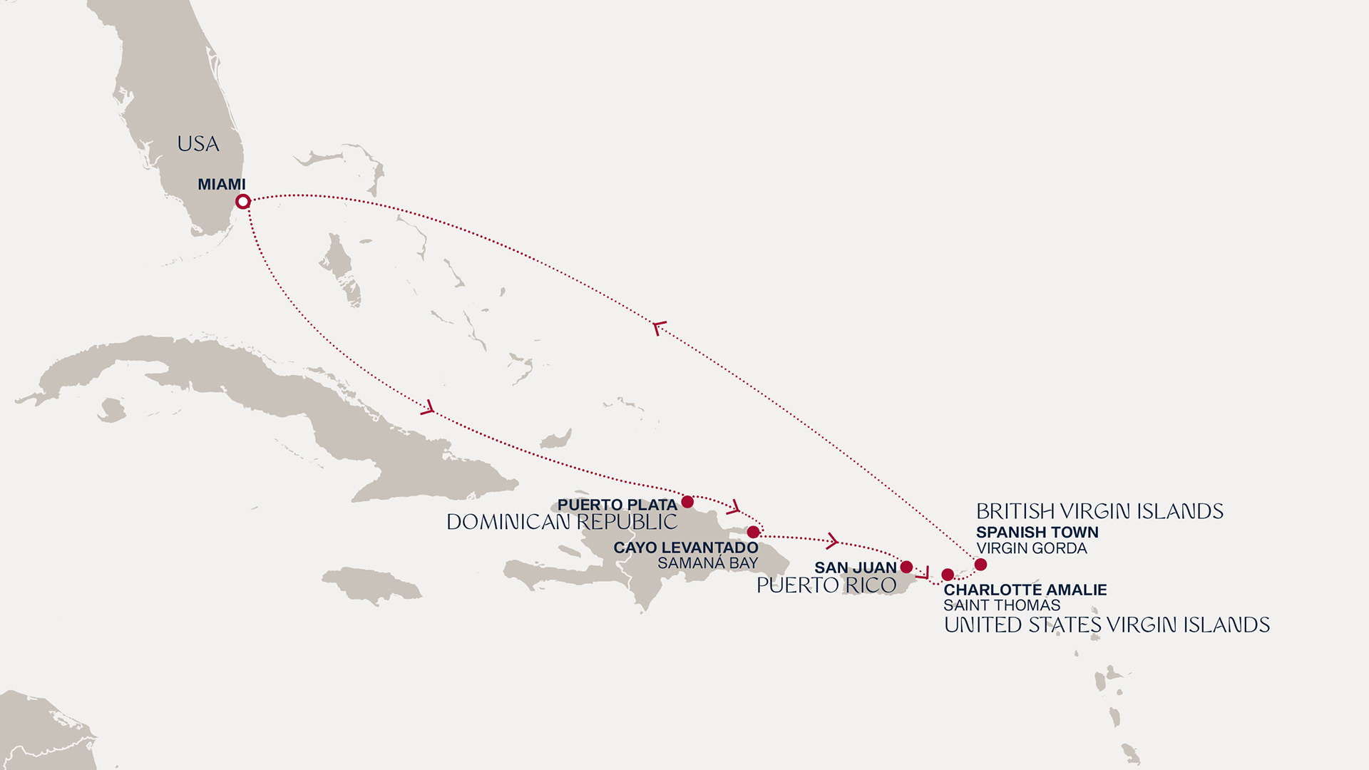 Itinerary map