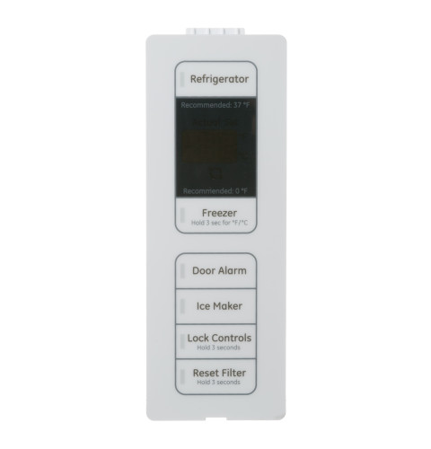 Refrigerator control assembly left door side