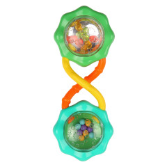 Bright Starts Rattle & Shake BPA-Free Baby Barbell Toy, Green, Ages Newborn+ - image 2 of 7