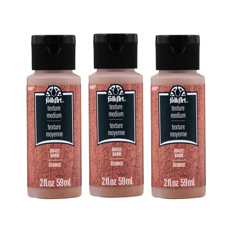 Textured Medium, 2 oz, Bark, 3-Pack