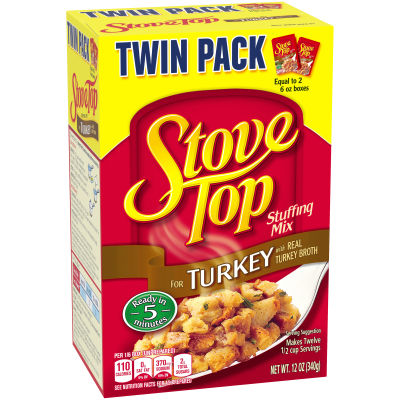 Stove Top Stuffing Mix for Turkey, 2 ct Pack, 6 oz Boxes