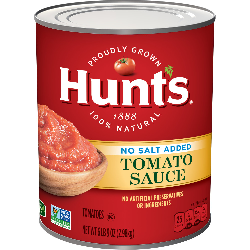 Hunts No Salt Added Tomato Sauce 10 Can 6105 Oz Conagra Foodservice