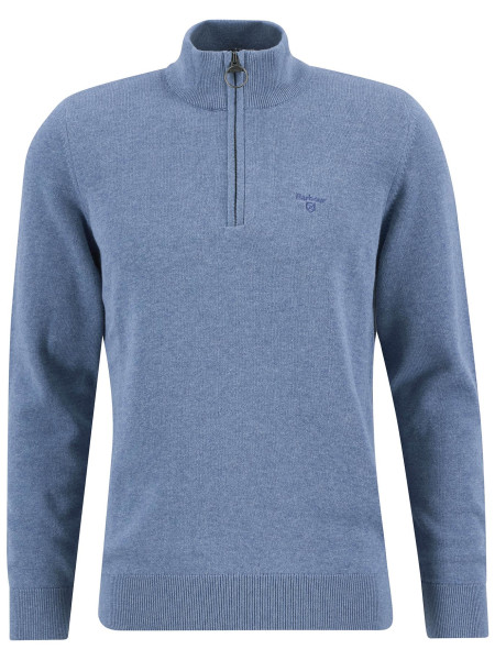 Felpa in cotone con mezza zip