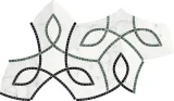Waterjet Stone Mosaics Pine 8×14 Vine Mosaic Honed