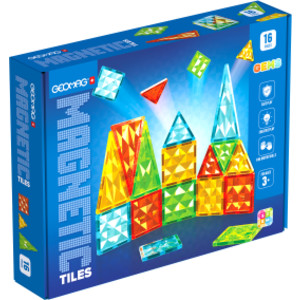 Gems Magnetic Tiles Construction Set, 16 Pieces