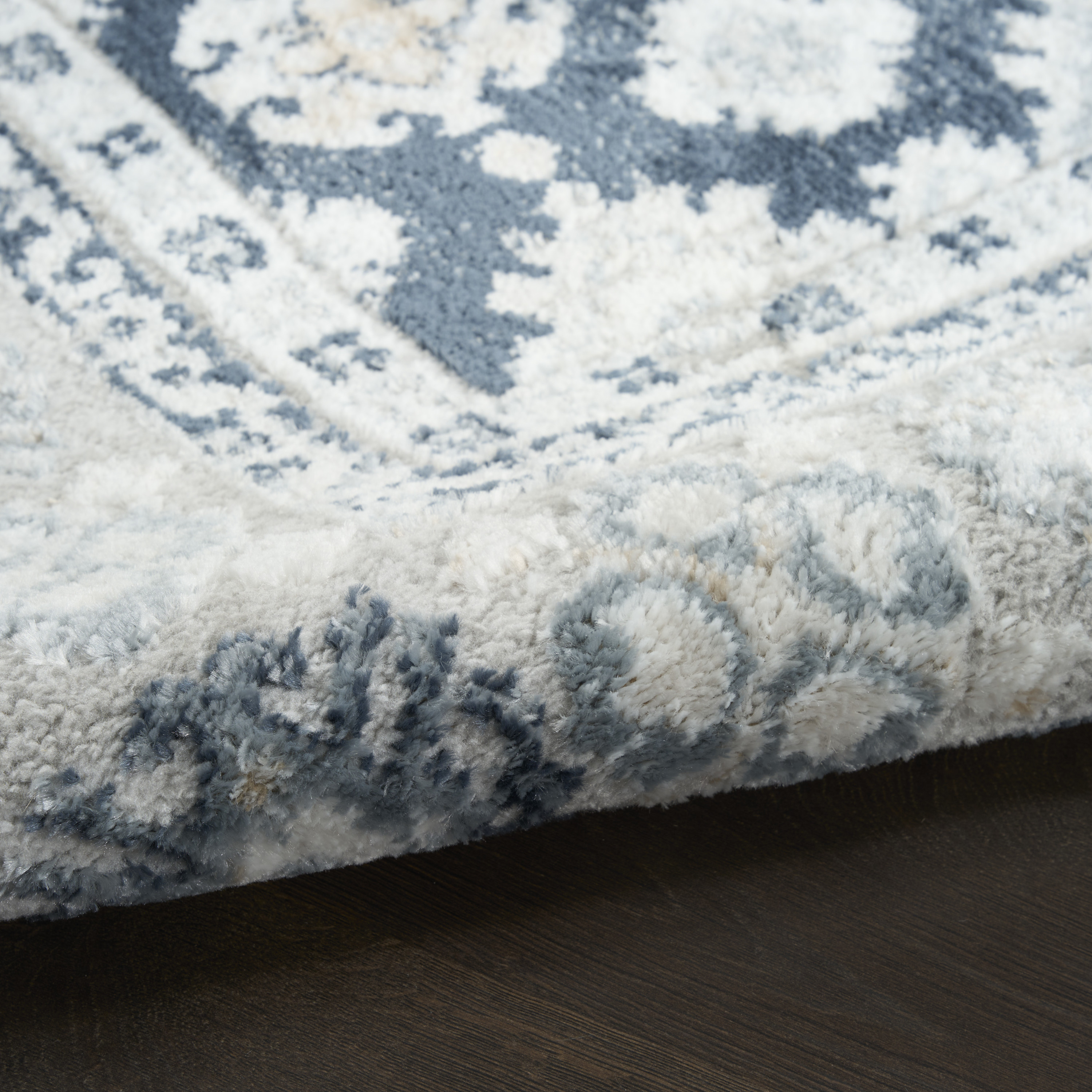 Nourison Dekor 5'3" x 7' Grey Navy Vintage Indoor Rug