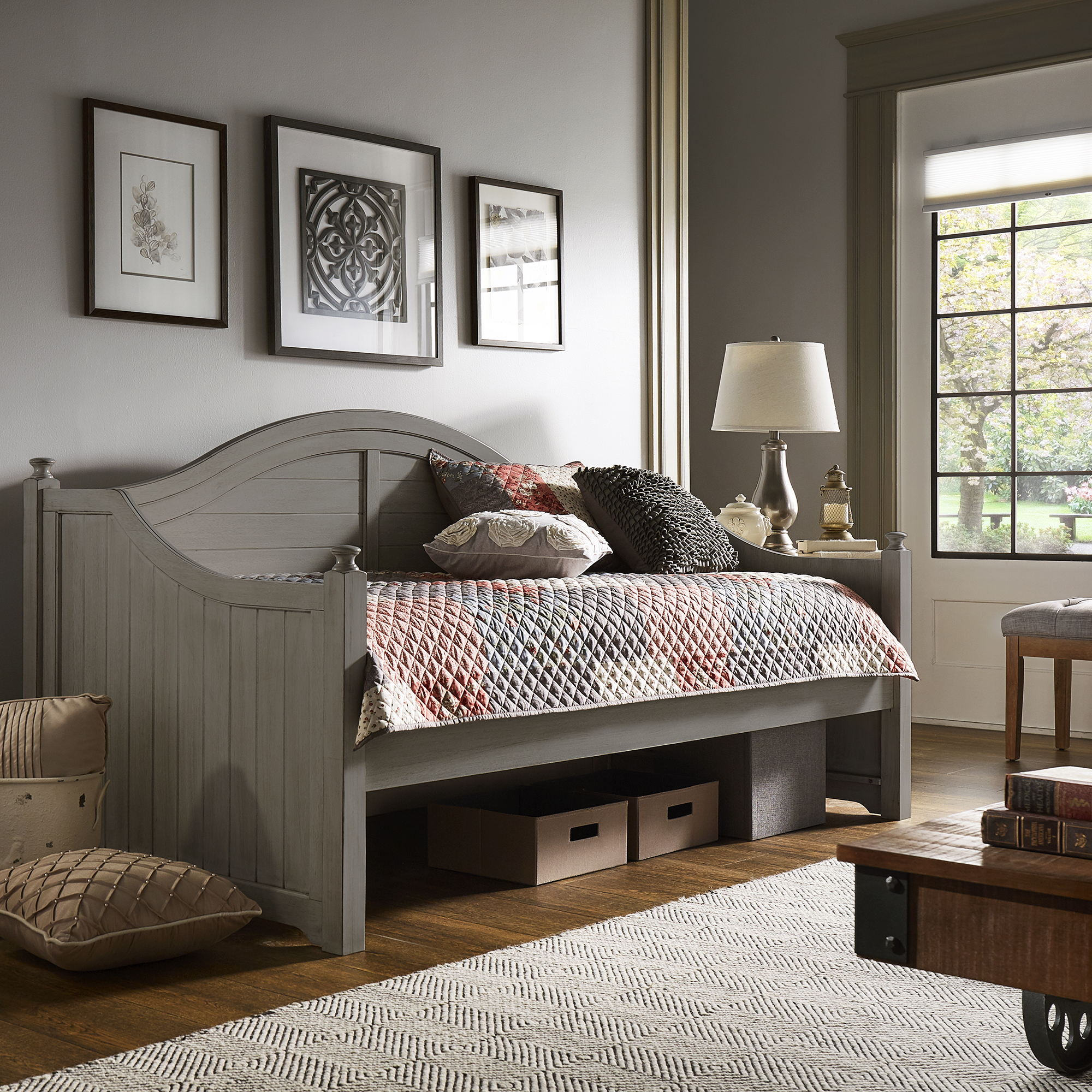 Traditional Paneled Wood Daybed