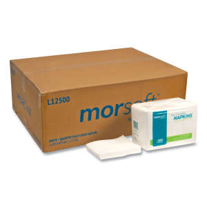 MOR1250, Morcon, Morsoft, Napkins, 1 ply, White