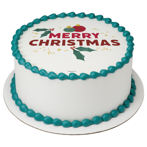 Festive Merry Christmas PhotoCake® Edible Image®
