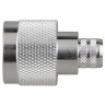 Crimp Connector Polytetrafluoroethylene Silver 50Ω Type-N Male Knurled Nut Straight