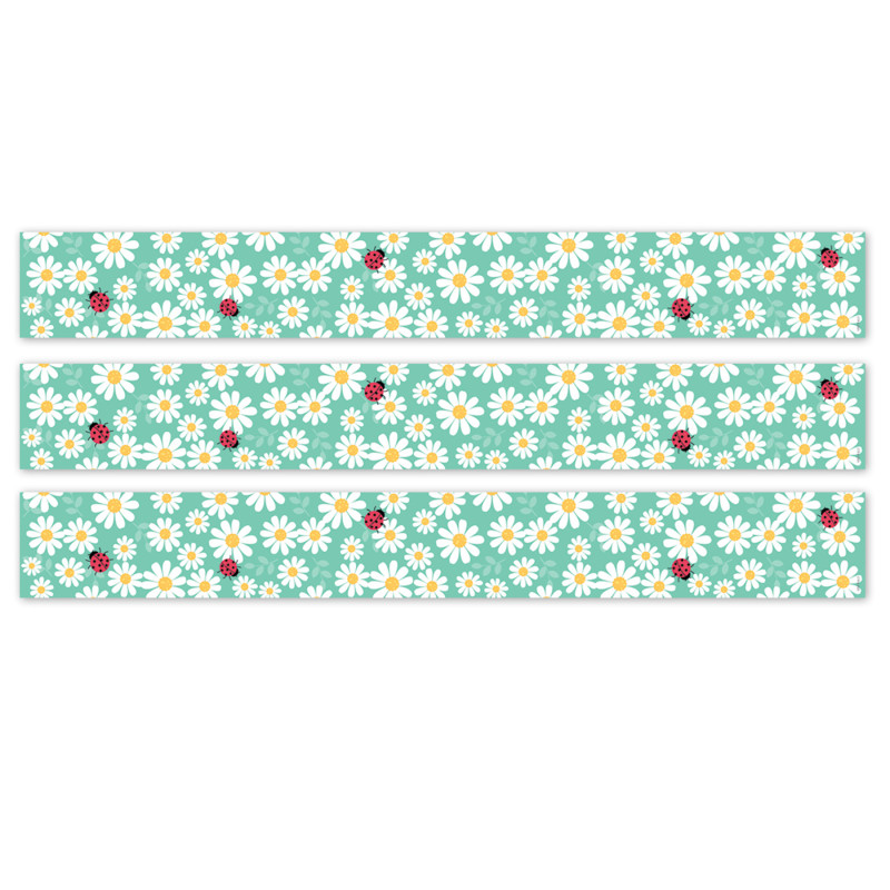 Core Decor Daisy Bug EZ Border, Bulletin Board Border, 48 Feet Per Pack, 3 Packs