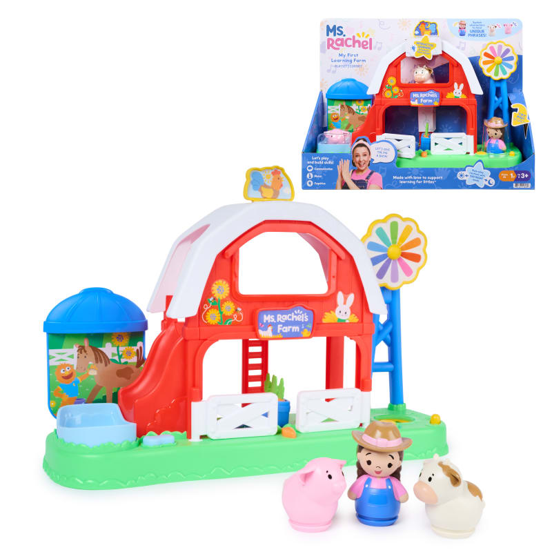 Ms. Rachel Official My First Learning Farm Playset with Songs, Phrases & Animal Figures, Interactive Educational Farm Toy for Toddlers Ages 1–3+ Years