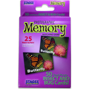 Photographic Memory Matching Game, Insects & Bugs