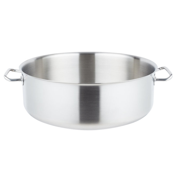 18-quart Intrigue® stainless steel brazier with natural finish