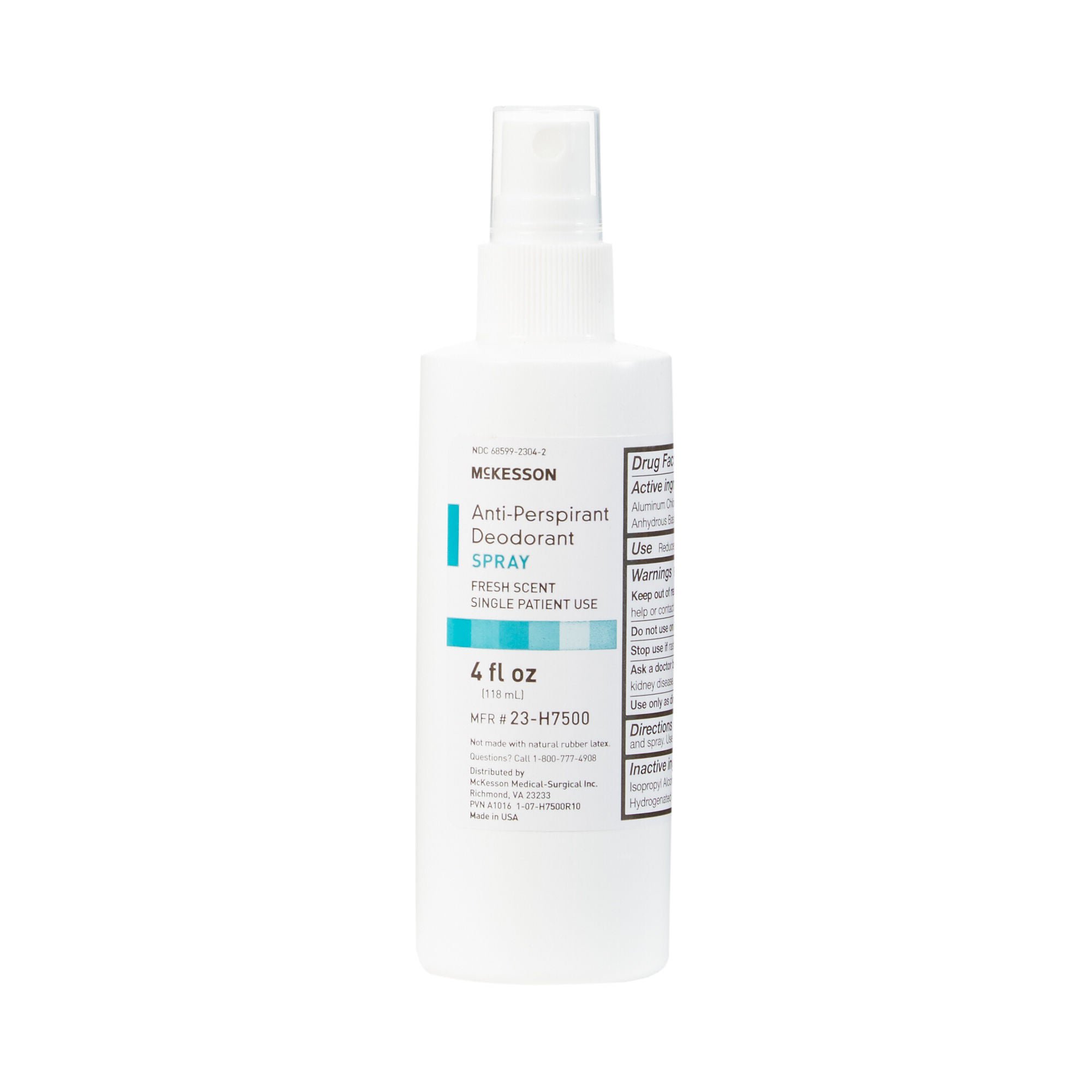 McKesson Antiperspirant / Deodorant, Fresh Scent, 4-ounce Spray Bottle