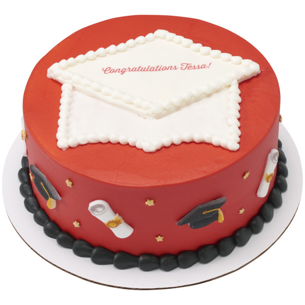 Graduation Cap & Scroll - Red 3 Free Dec-Ons® Decorations