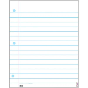 Notebook Paper Wipe-Off&reg; Chart, 22" x 28"