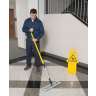 Rubbermaid Commercial, Multilingual "Caution" Stable, Floor Sign, Yellow, 26"