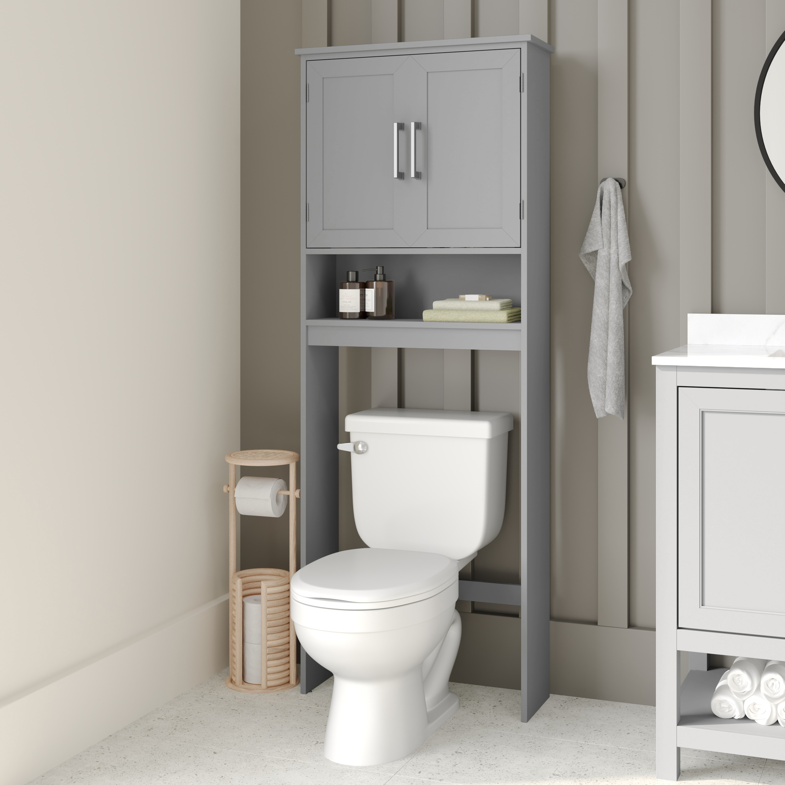 Vesta Over the Toilet Cabinet Storage Bathroom Organizer with In-Cabinet Adju... - Picture 14 of 25