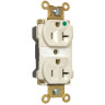 PlugTail® 20A 125V Extra Heavy Duty Hospital-Grade LED Illuminated Face Duplex Receptacle White