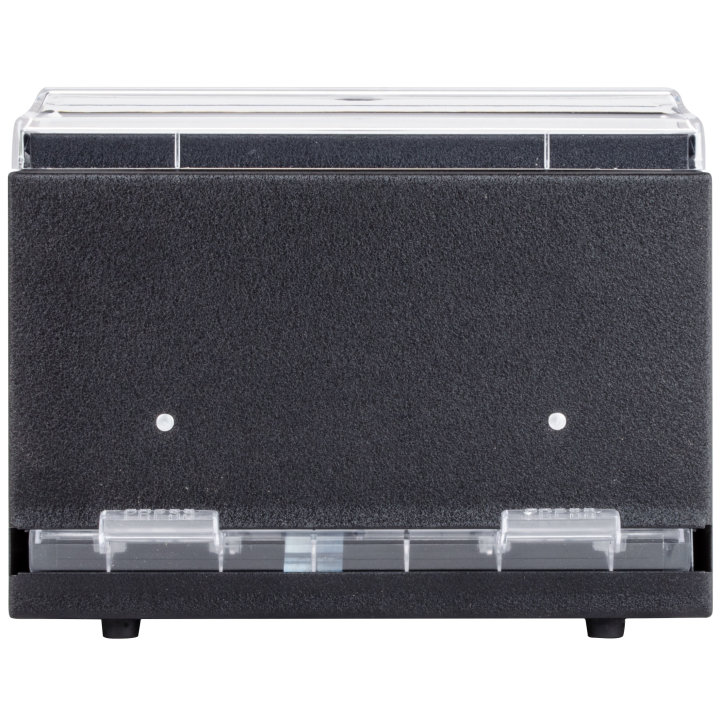 One-sided bulk unwrapped straw dispenser in black