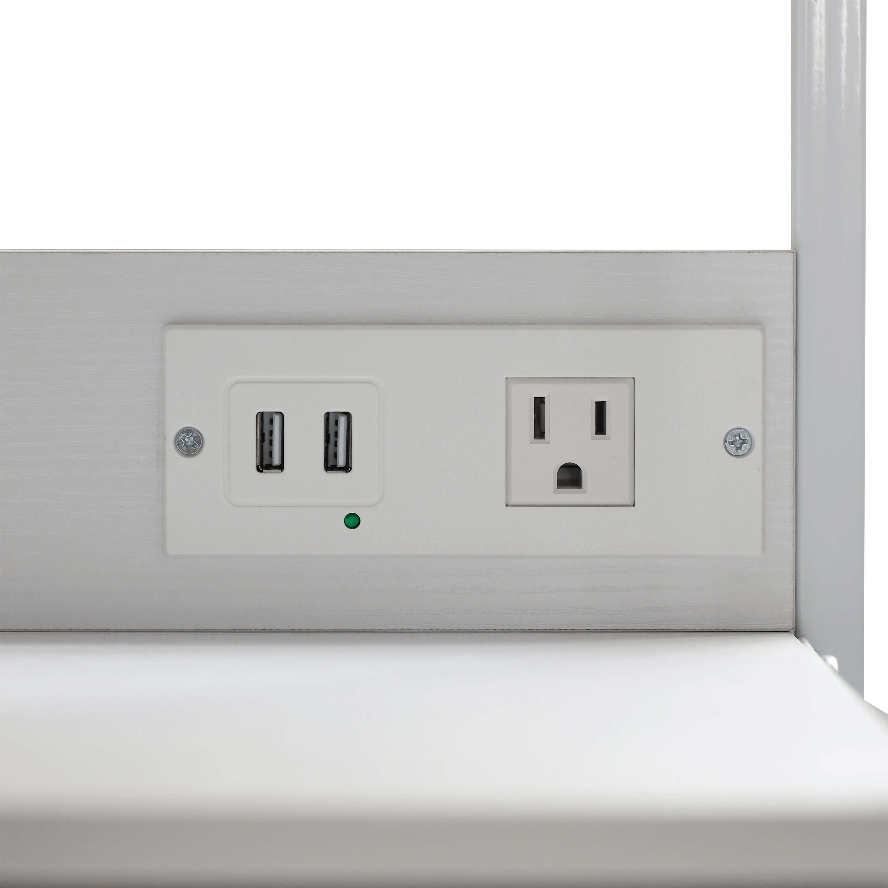 Sodano 3 Drawer Nightstand with Charging Station, 2 USB Ports, 1 Outlet, Blac... - Picture 24 of 25