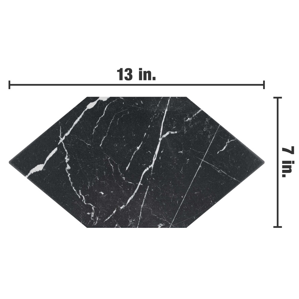 Timeless Marquina Kayak 6-1/2 in. x 12-1/2 in. Porcelain Floor and Wall Tile