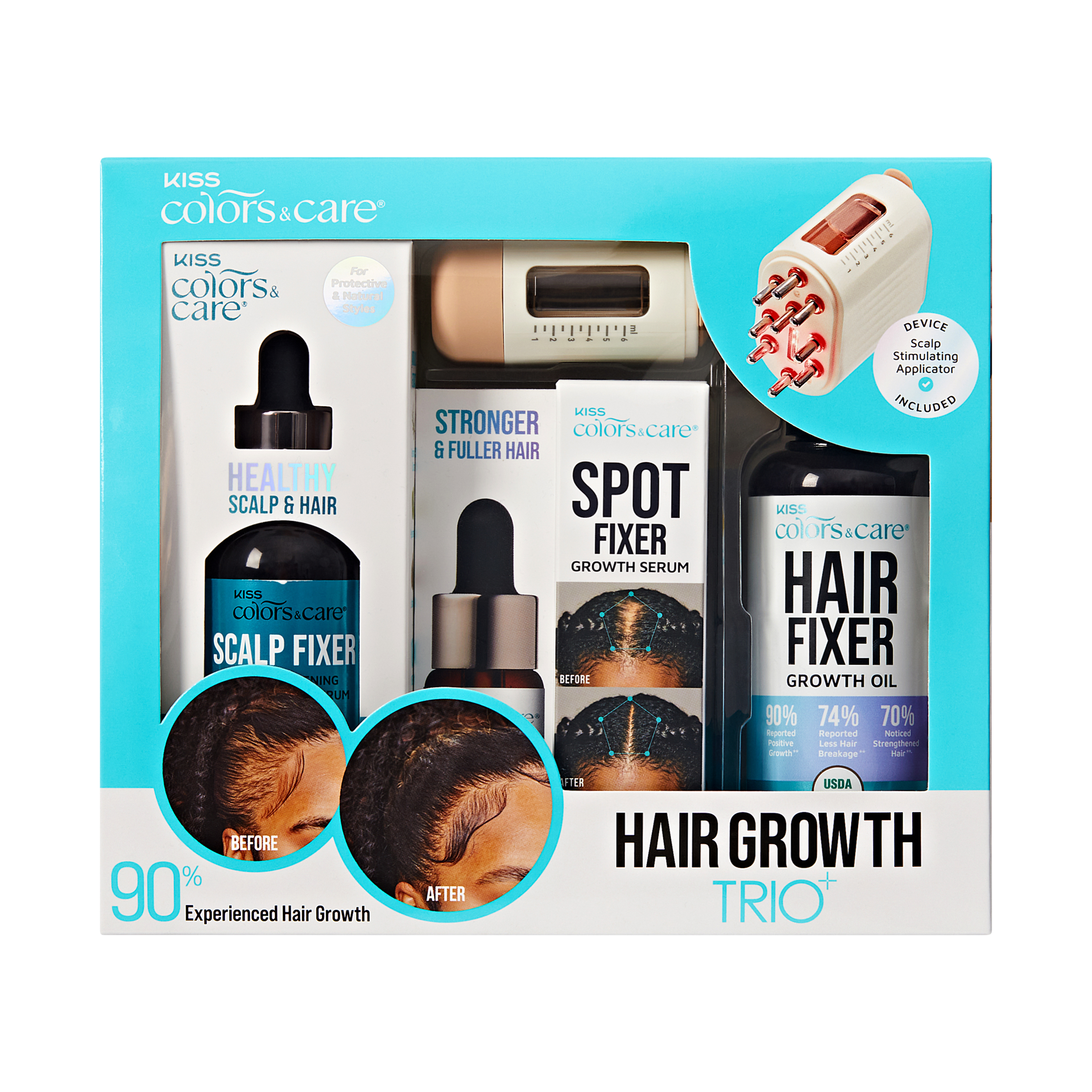 w/ Scalp Stimulating Applicator | Hair Growth Trio Set
