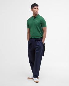 Tartan Pique Polo Shirt Racing Green