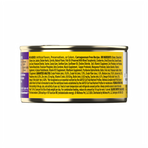 Wellness Complete Health  Pate Chicken & Lobster Dinner Smooth Loaf back packaging