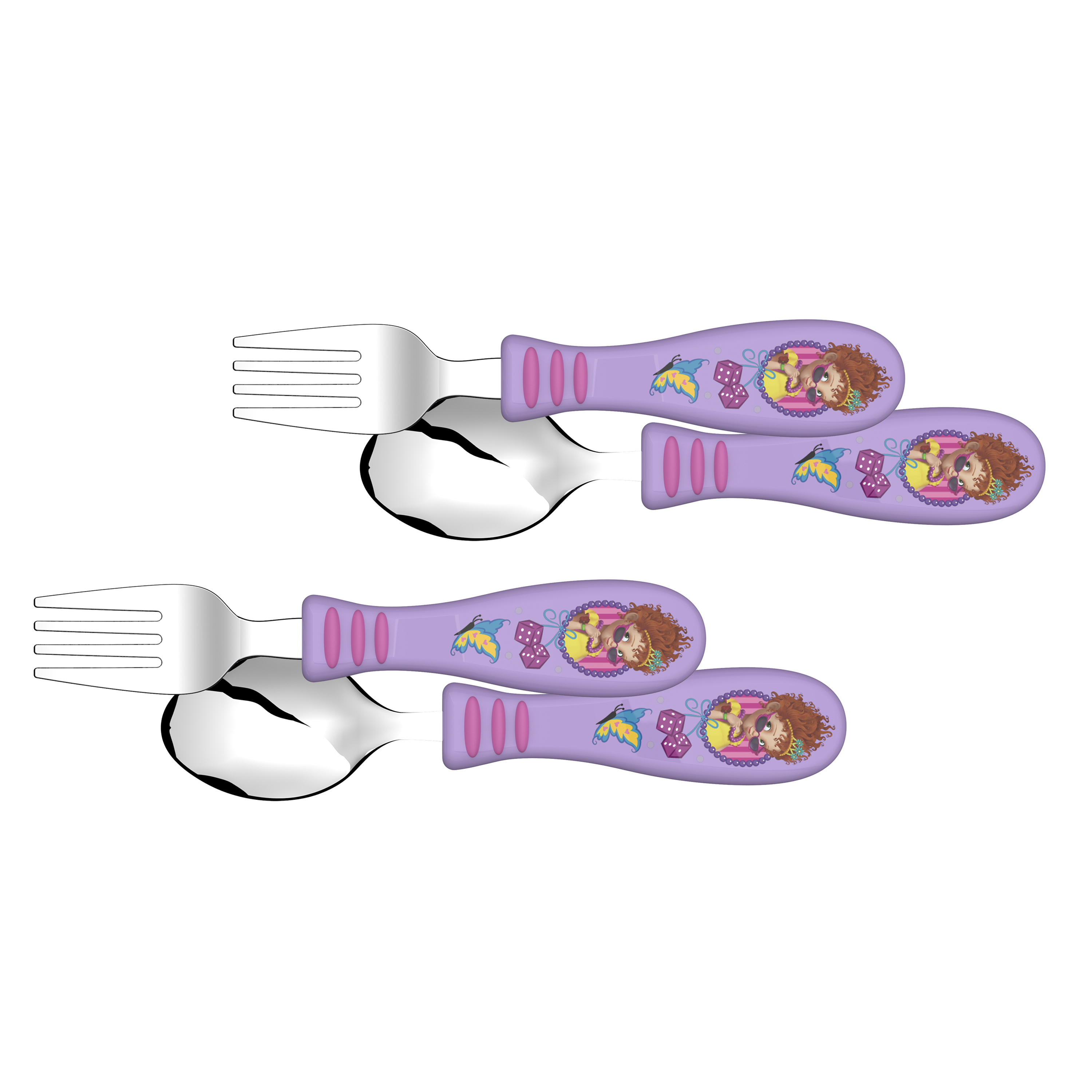 Disney Jr. Kid’s Flatware, Fancy Nancy, 4-piece set slideshow image 1 Disney Jr. Kid’s Flatware, Fancy Nancy, 4-piece set slideshow image 1