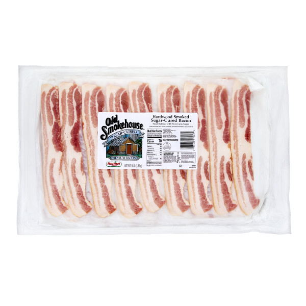 OLD SMOKEHOUSE(r) Bacon, Original, 13/17 slice, 2/10 lb . C1CB - Front Center Inner Pack (Hi Res)