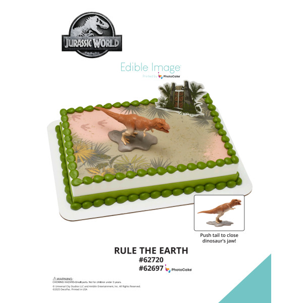 Jurassic World Rule the Earth The Magic of Cakes® PhotoCake® Enhanced Background Page