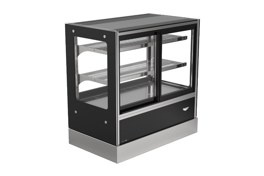 36-inch-wide 120-volt cubed-glass countertop Refrigerated deli display case with self-serve and rear access