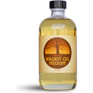Refined Walnut Oil Medium, 8 oz Glass Bottle