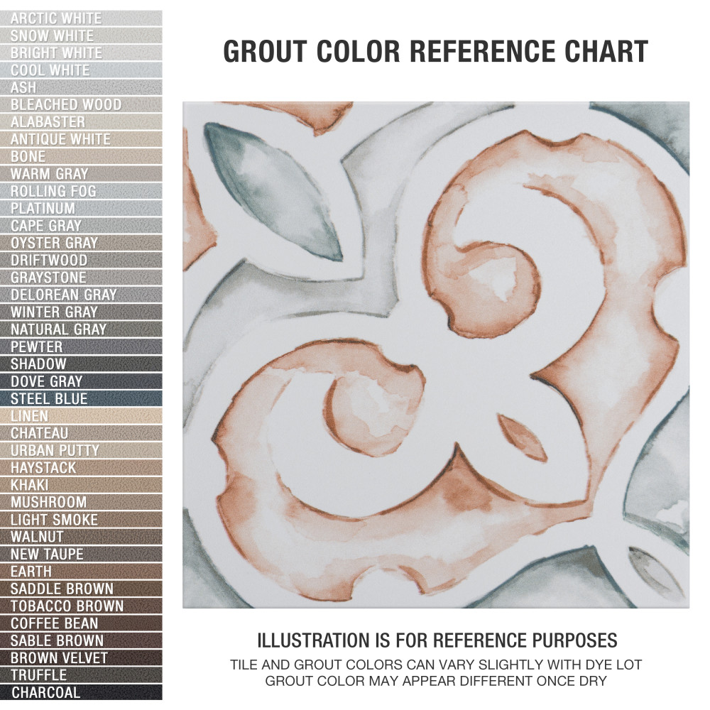 Saint Germain Chaud Deco Simone 5-3/4 in. x 5-3/4 in. Porcelain Floor and Wall Tile