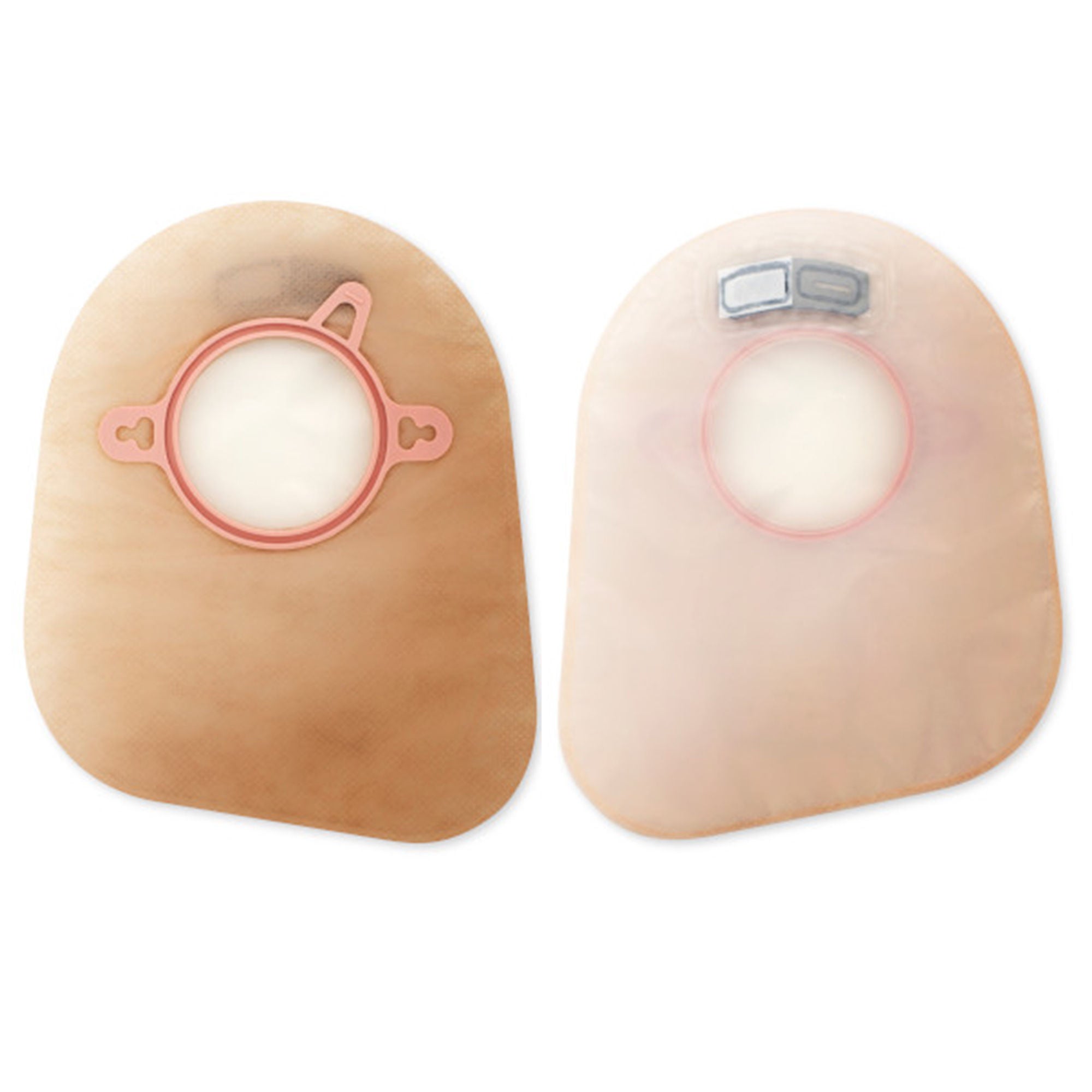 New Image™ 2-Piece Transparent Ostomy Pouch, Pre-cut to Fit 57 mm, Red Match