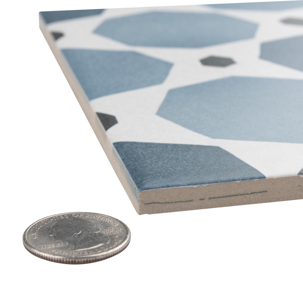 Caprice Colors Sapphire 7-7/8 in. x 7-7/8 in. Porcelain Floor and Wall Tile