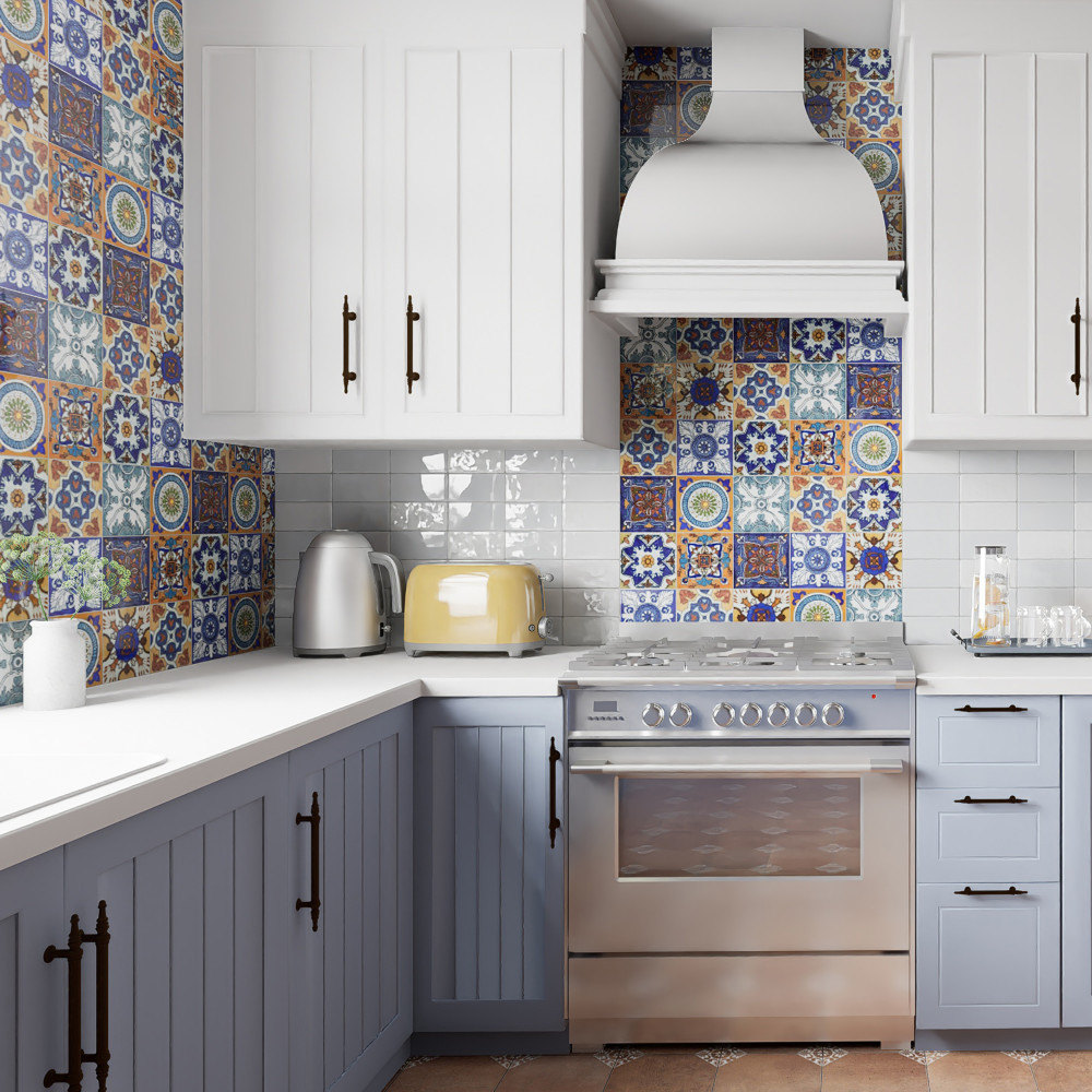 Provincial Deco Monte Real 6 in. x 6 in. Porcelain Wall Tile