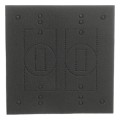 Red Dot® Outlet Plate Gasket 2-Gang Black 4.625 x 4.7 in.