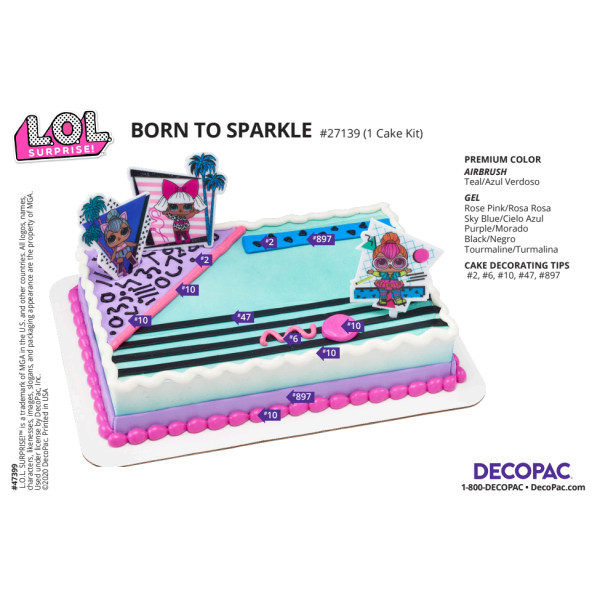 L.O.L. SURPRISE!™ Born To Sparkle Cake Decorating Instruction Card