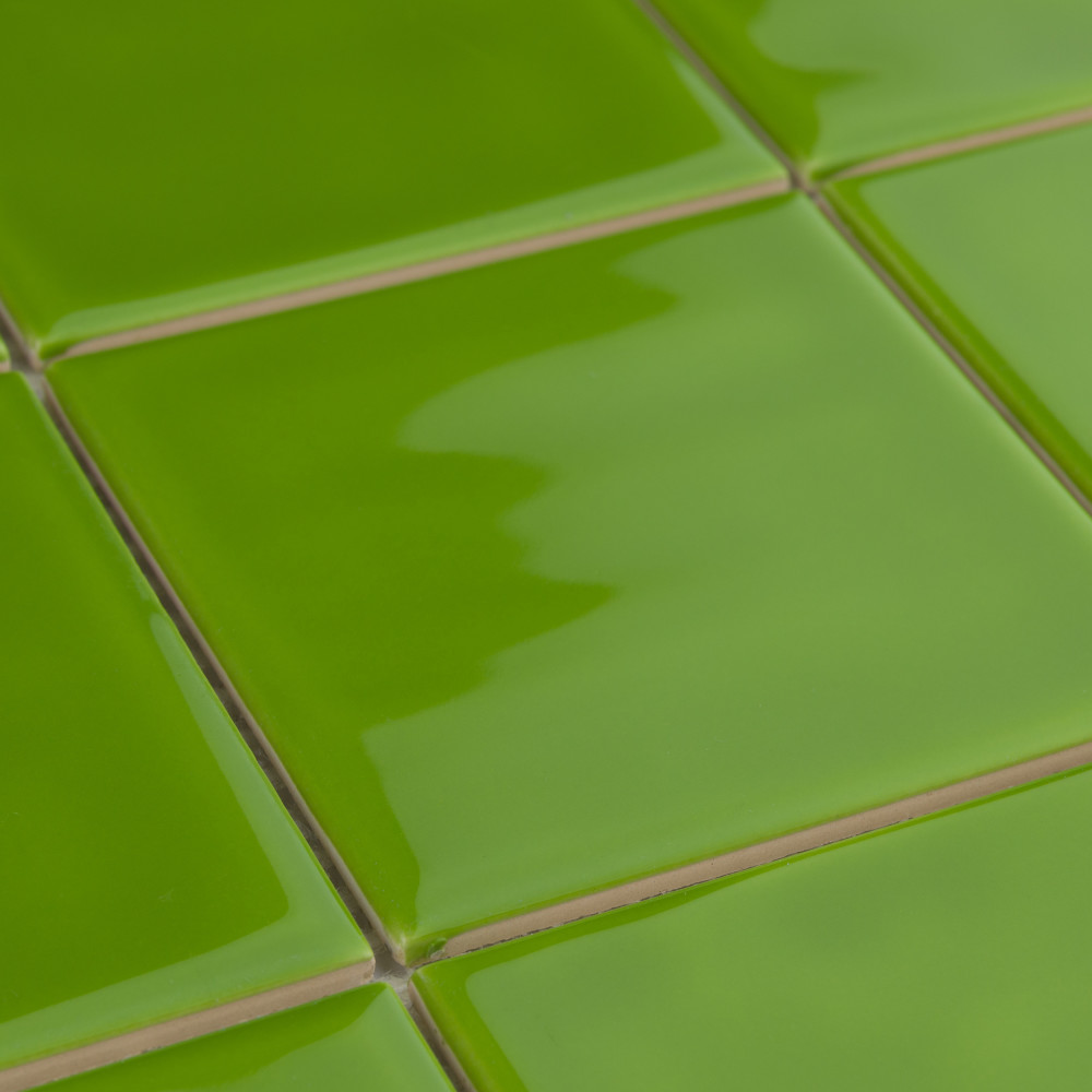 Twist Square Green Kiwi 11-3/4 in. x 11-3/4 in. Ceramic Mosaic Tile