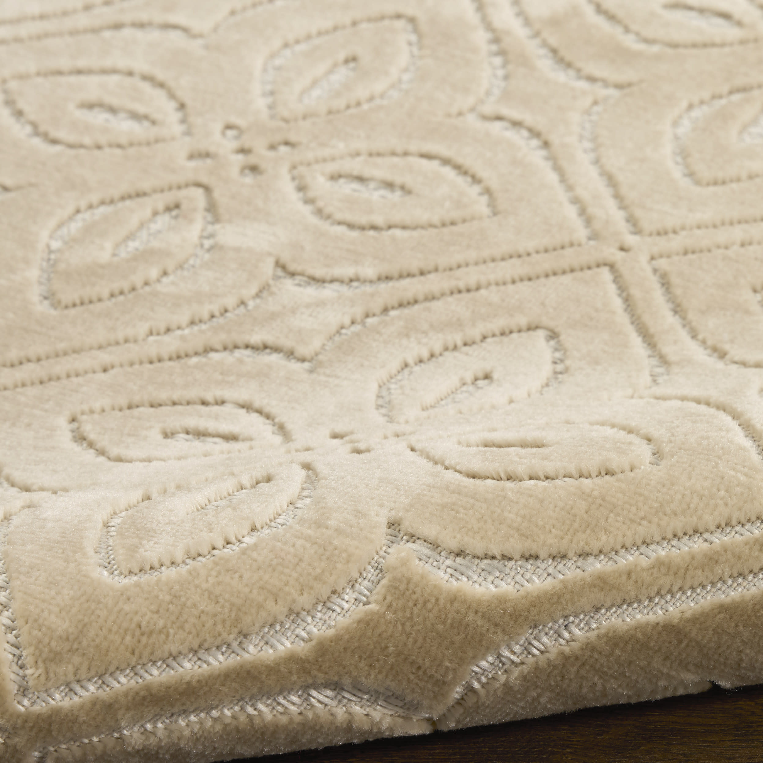 Nourison Washable Charm 3' x 5' Beige Ivory Contemporary Indoor Rug