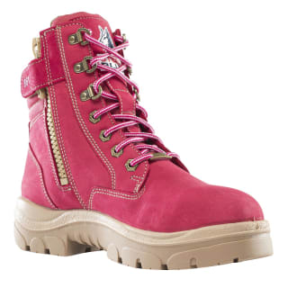 Product photo of Steel Blue Ladies Southern Cross Side Zip pink steel toes boots