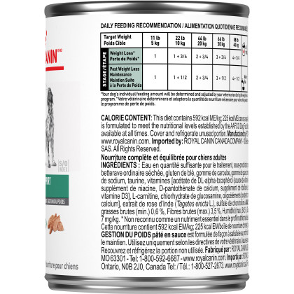 Royal Canin Veterinary Diet Canine Satiety Support Weight Management Canned Dog Food